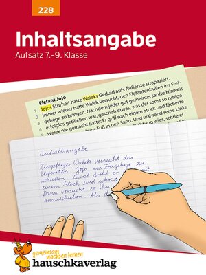 cover image of Inhaltsangabe. Aufsatz 7.-9. Klasse